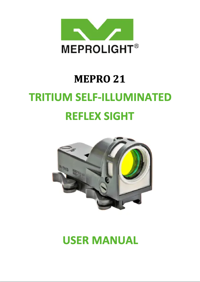 Page n°1 - Manuel utilisateur MEPROLIGHT Mepro M21