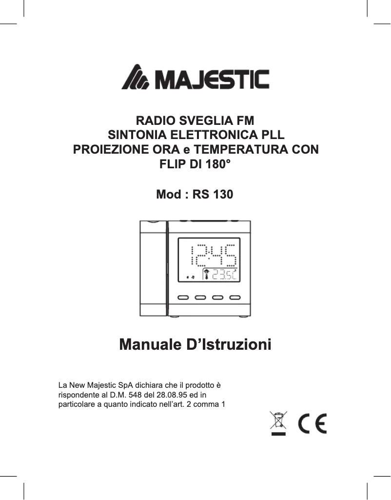 Página 1 del manual Manual de usuario Majestic RS-130