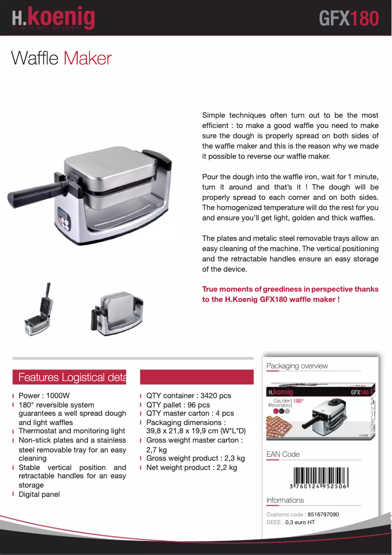 Page n°1 - Manuel utilisateur Koenig GFX180