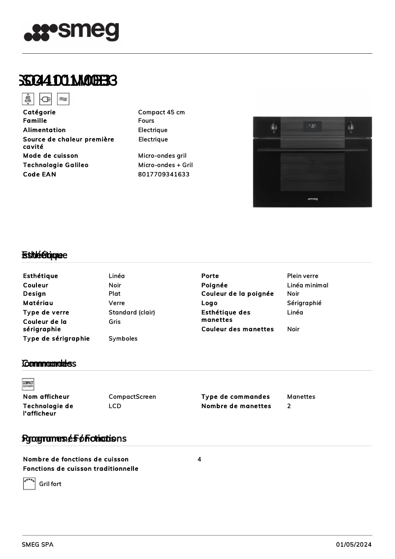 Image de la première page du manuel de l'appareil SO4101M0B3