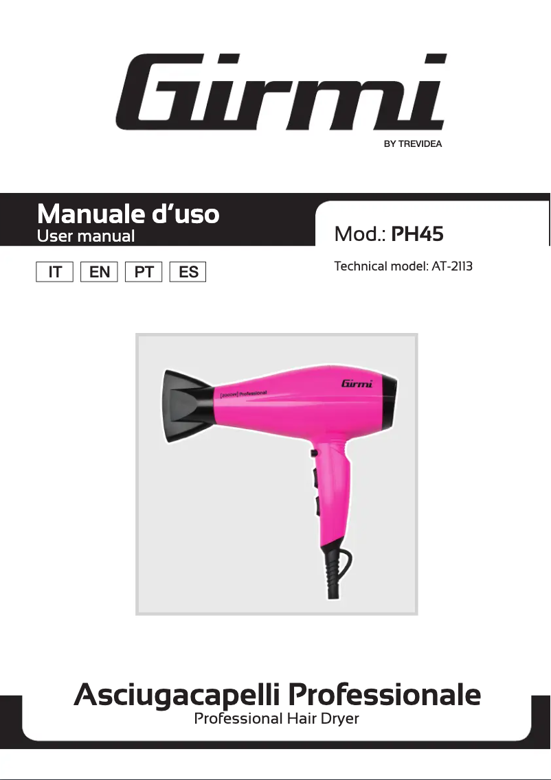 Image de la première page du manuel de l'appareil PH45