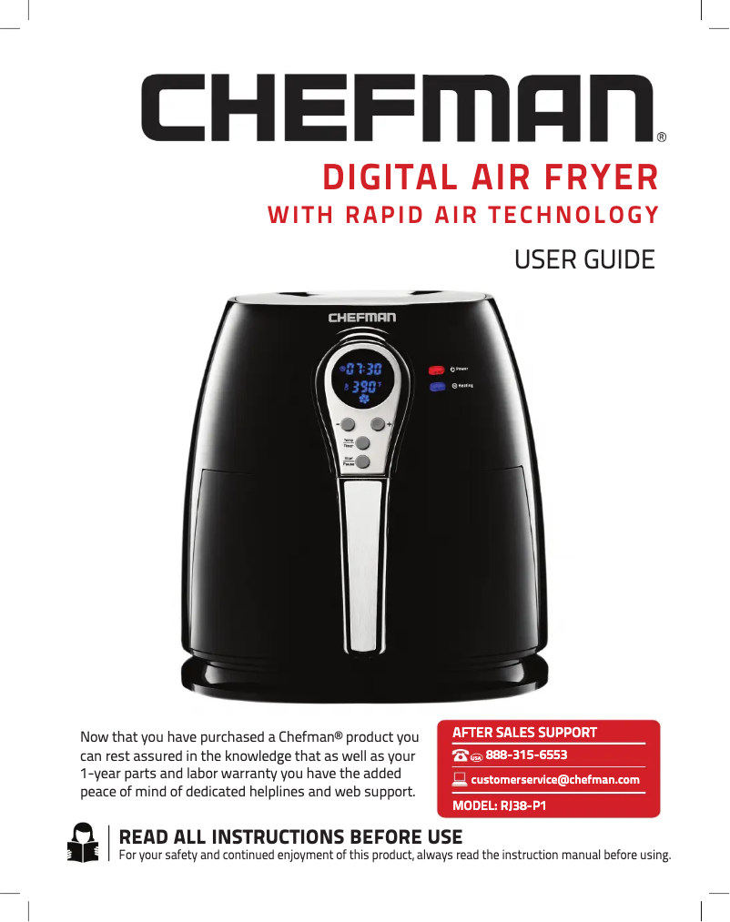 Página 1 del manual Manual de usuario Chefman RJ38-P1