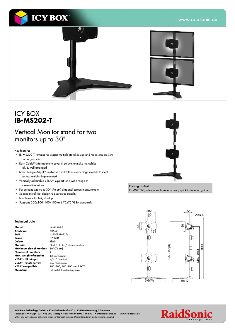 Page n°1 - Manuel utilisateur Icy Box IB-MS202-T