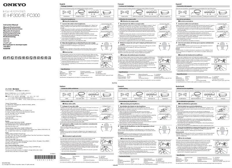 Image de la première page du manuel de l'appareil IE-HF300