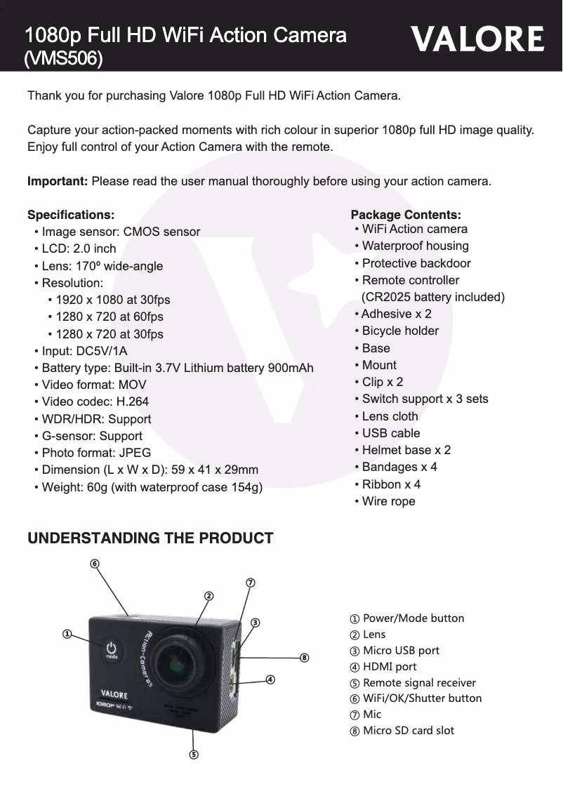 Image de la première page du manuel de l'appareil VMS506