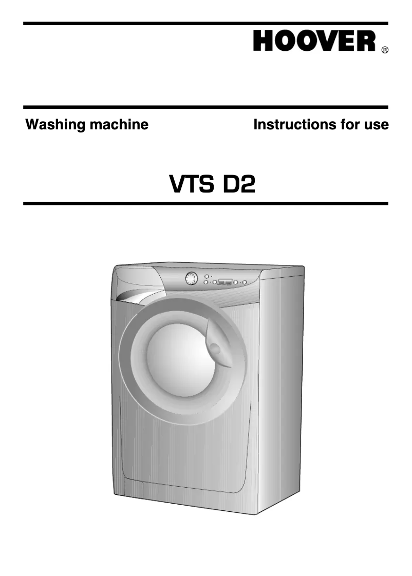 Page n°1 - Manuel utilisateur Hoover VTS 612D21/1-80