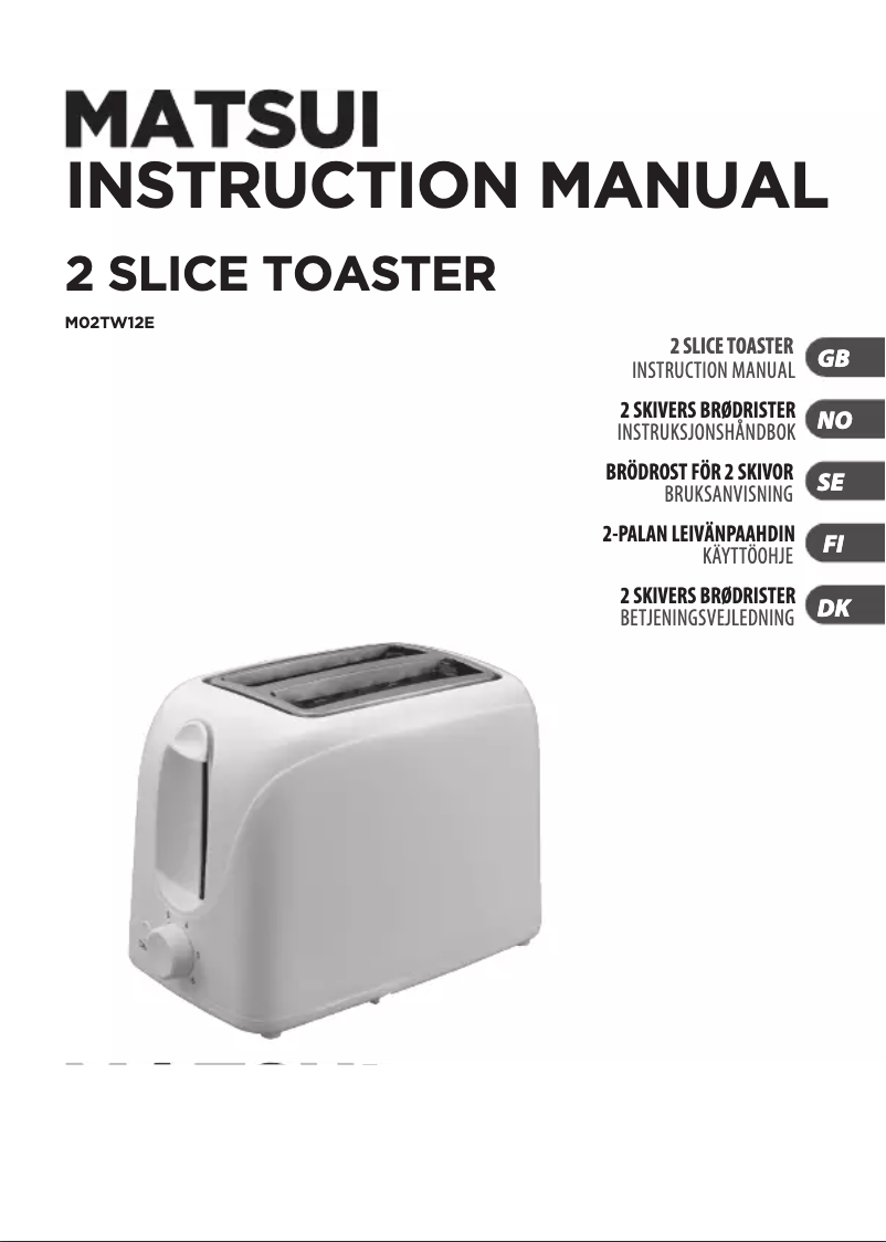 Página 1 del manual Manual de usuario Matsui M02TW12E