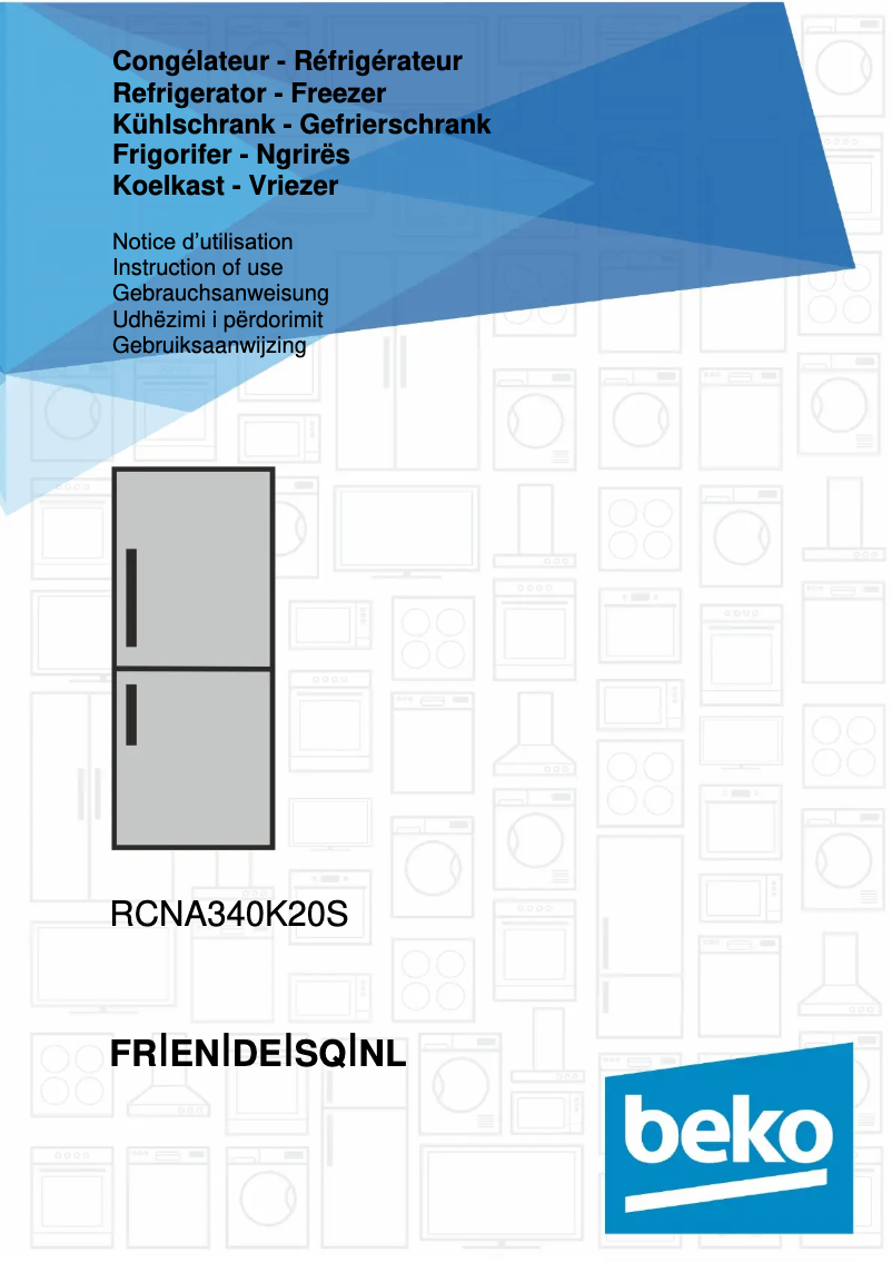 Page 1 de la notice Manuel utilisateur Beko RCNA340K20S