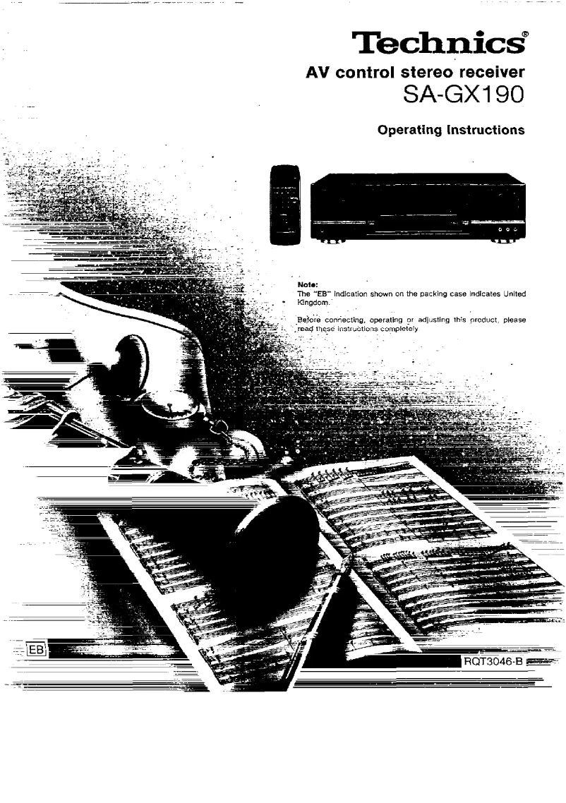 Image de la première page du manuel de l'appareil SA-GX190