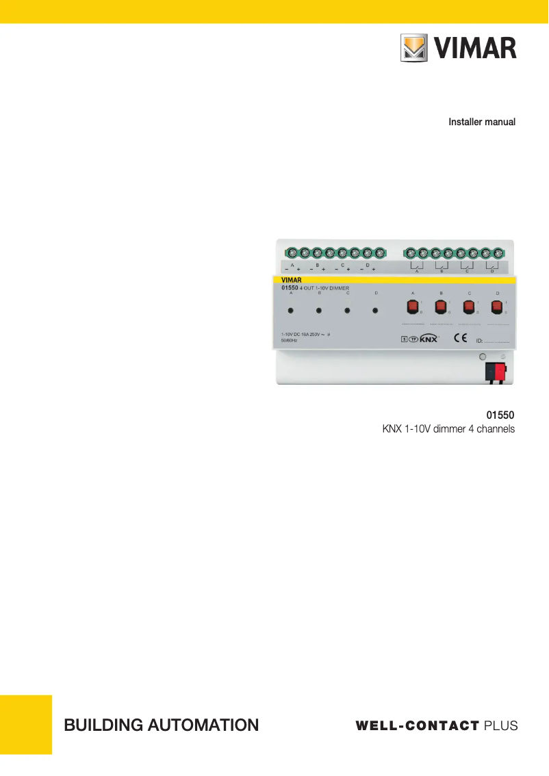 Page n°1 - Manuel utilisateur Vimar 01550