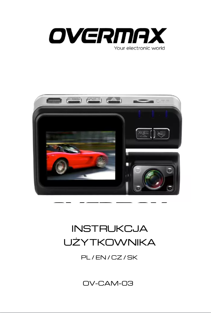 Page 1 de la notice Manuel utilisateur Overmax CAM 03