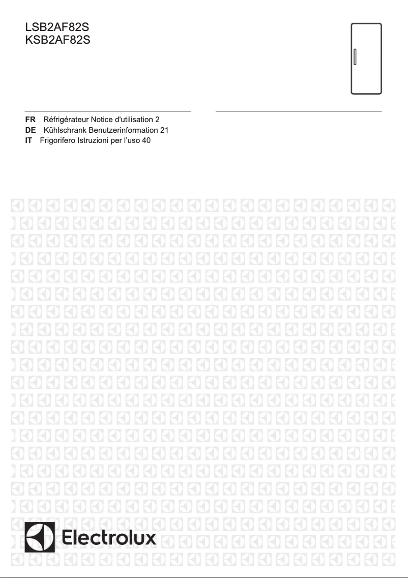 Page 1 de la notice Manuel utilisateur Electrolux KSB2AF82S