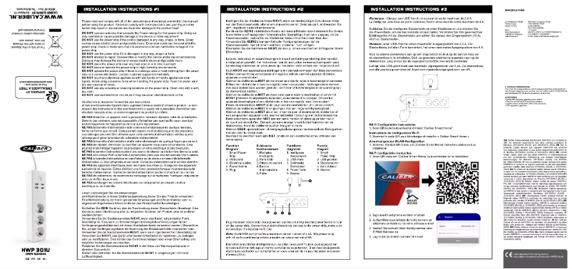 Page 1 de la notice Manuel utilisateur Caliber HWP 301U