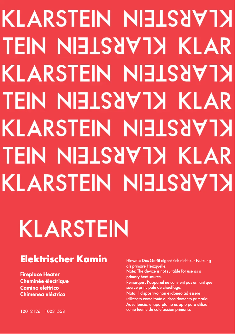 Image de la première page du manuel de l'appareil 10012126