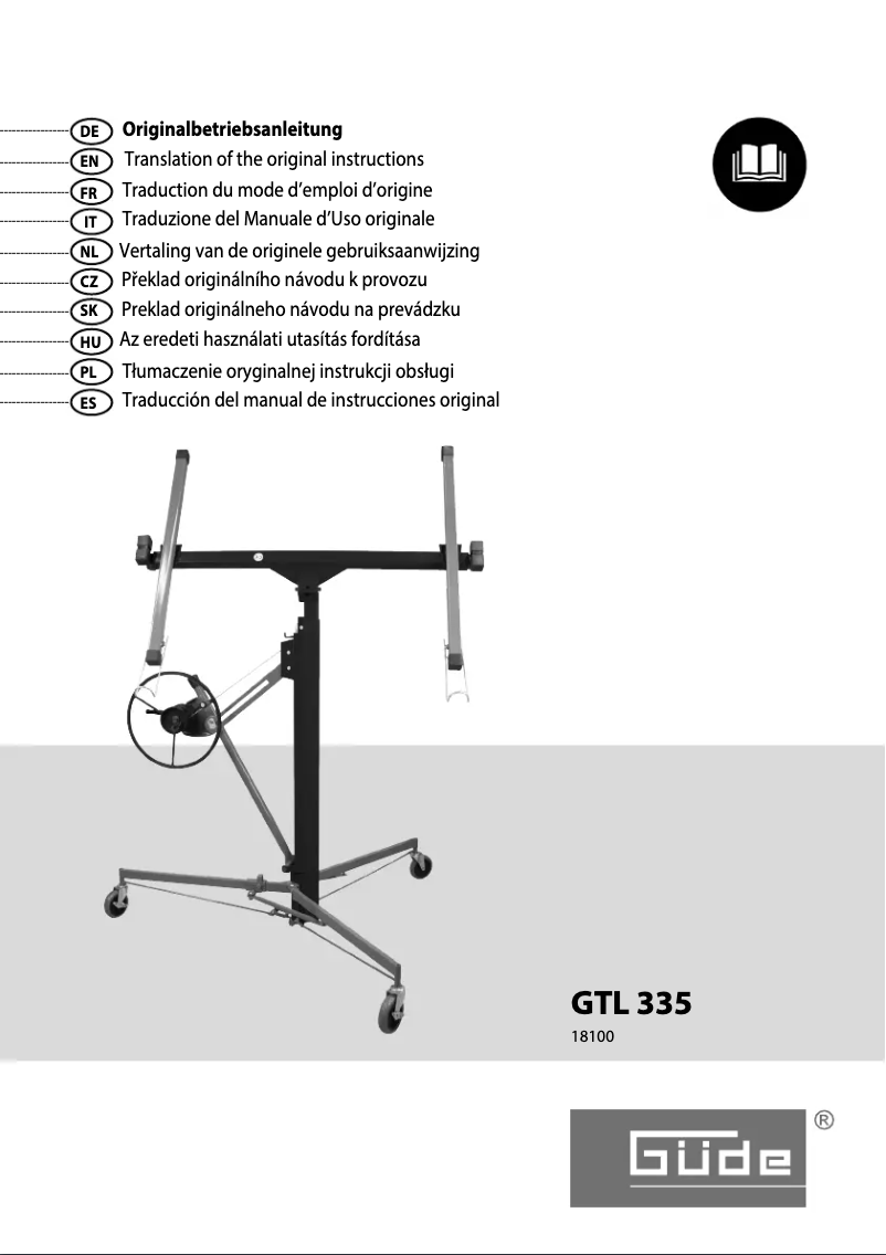Page 1 de la notice Manuel utilisateur Güde GTL 335