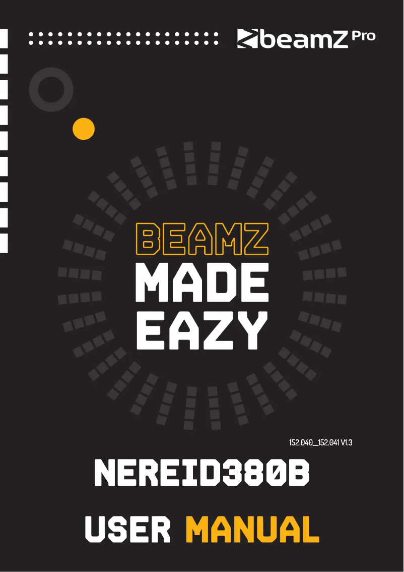 Page n°1 - Manuel utilisateur BeamZ NereId380B