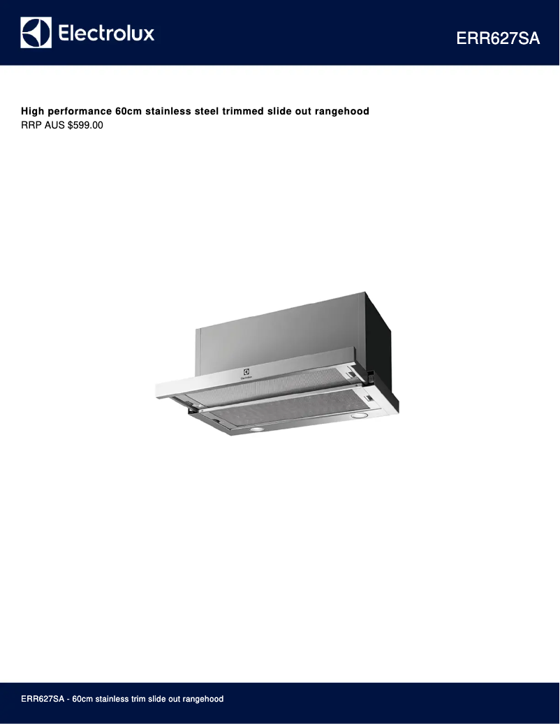 Image de la première page du manuel de l'appareil ERR627SA