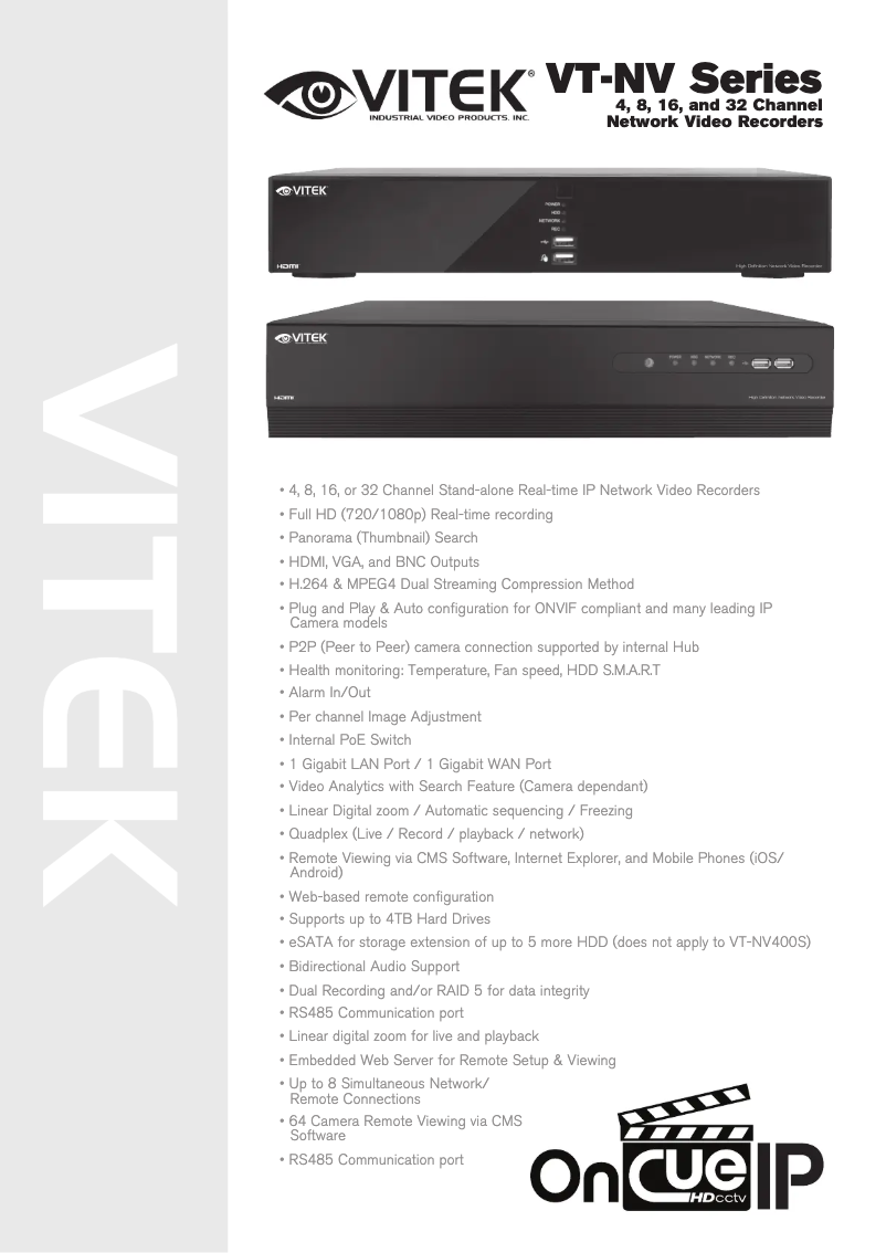 Page 1 de la notice Manuel utilisateur Vitek VT-NV800P