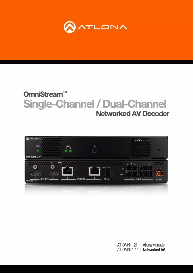 Page 1 de la notice Manuel utilisateur Atlona OMNI-122