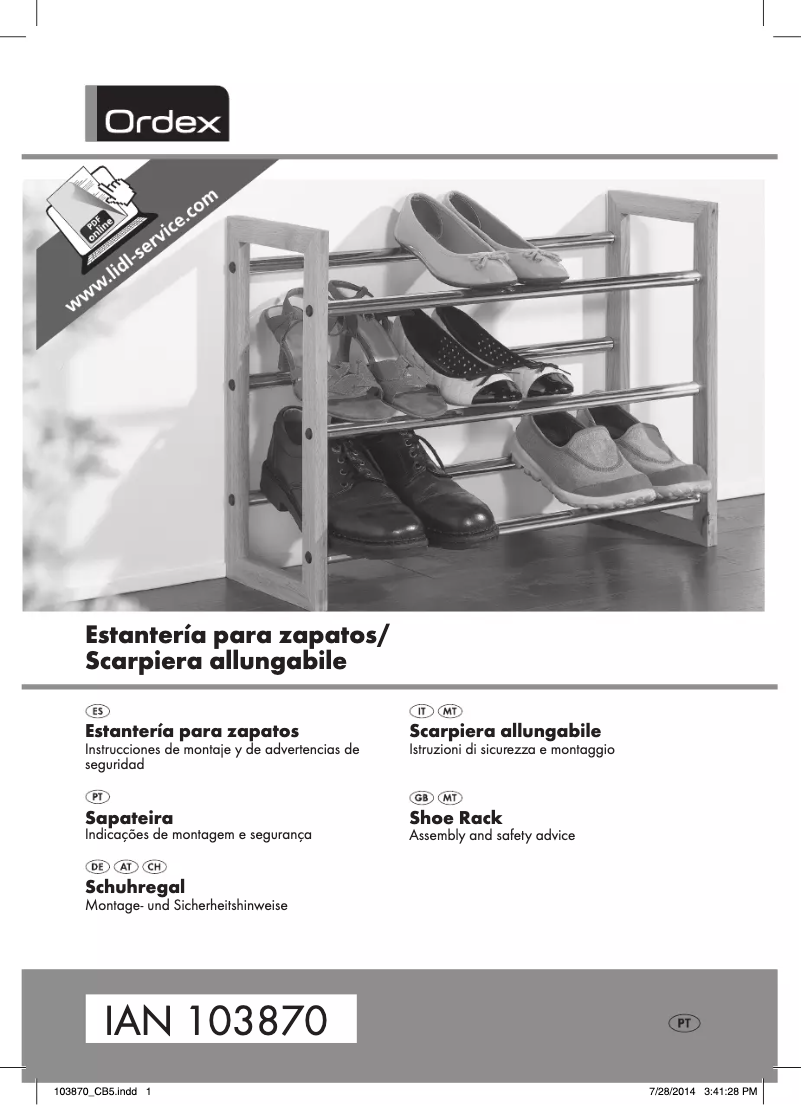 Page n°1 - Manuel utilisateur Ordex IAN 103870