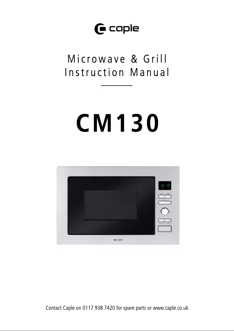 Page 1 de la notice Manuel utilisateur Caple CM130