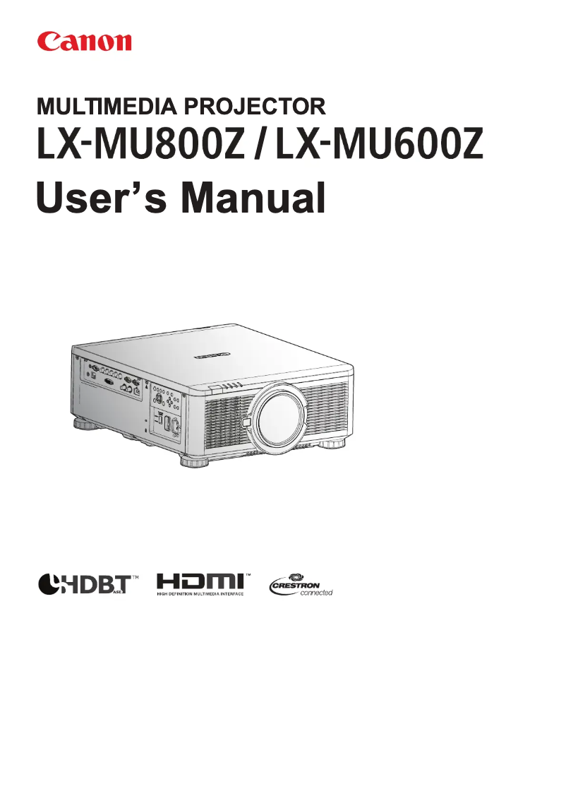 Página 1 del manual Manual de usuario Canon LX-MU600Z