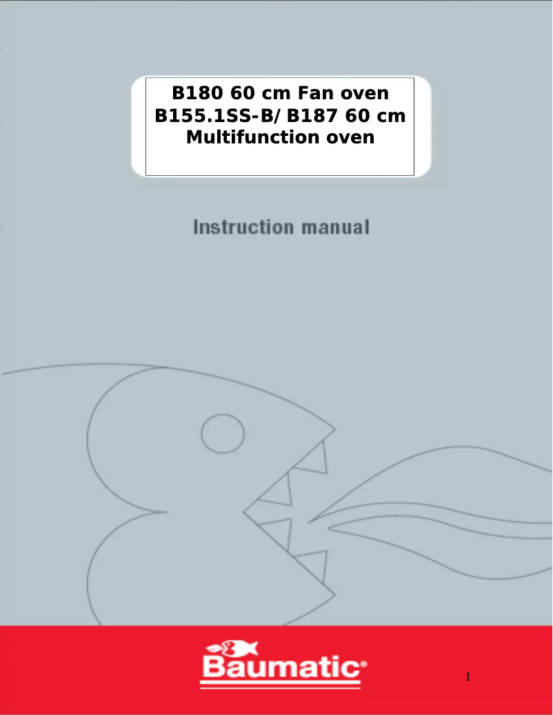 Page 1 de la notice Manuel utilisateur Baumatic B155.1SS-B