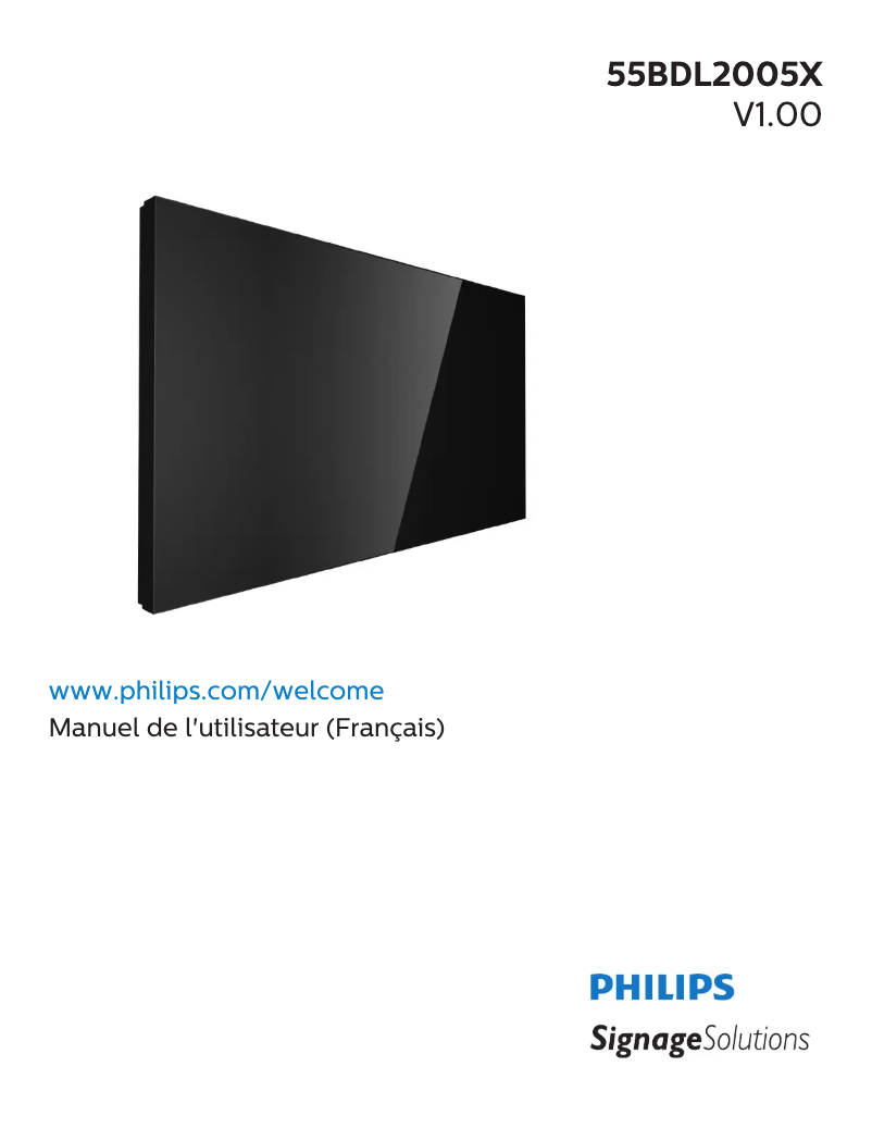 First page image of the manual for 55BDL2005X