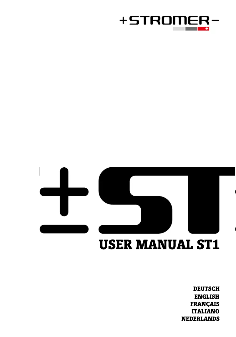 Page 1 de la notice Manuel utilisateur Stromer ST1