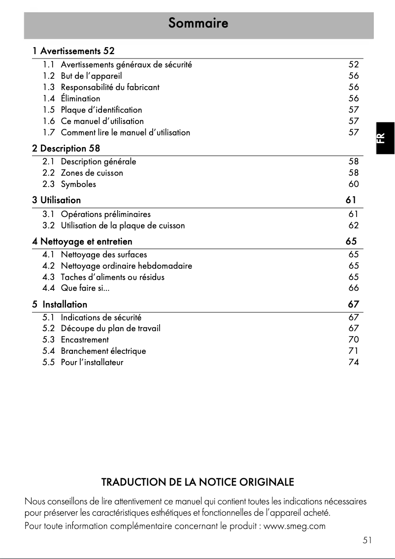 Página 1 del manual Manual de usuario Smeg S264C