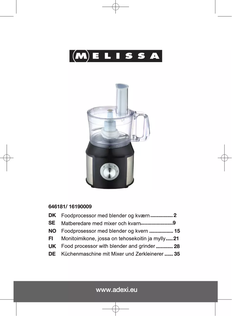 Imagen de la primera página del manual del dispositivo 16190009