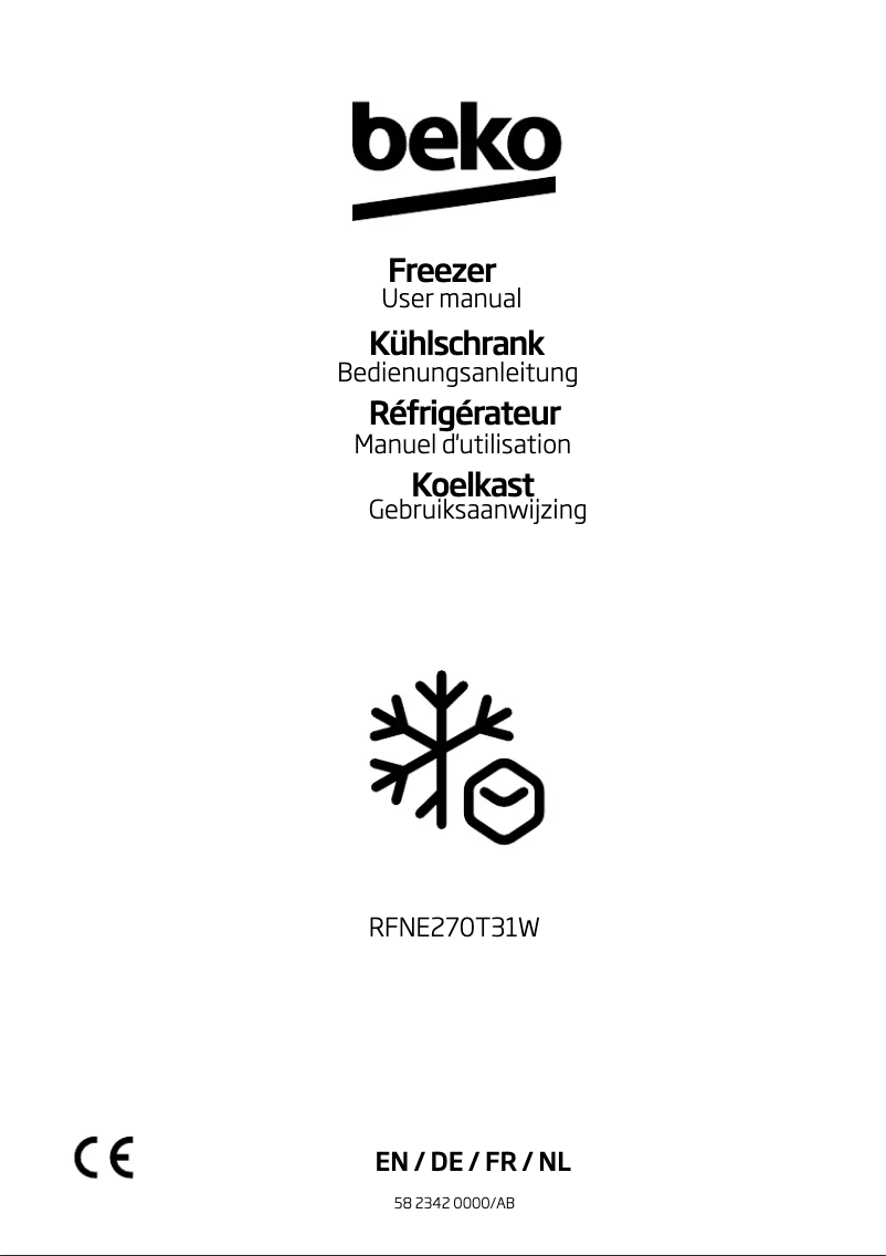 Page n°1 - Manuel utilisateur Beko RFNE270T31W