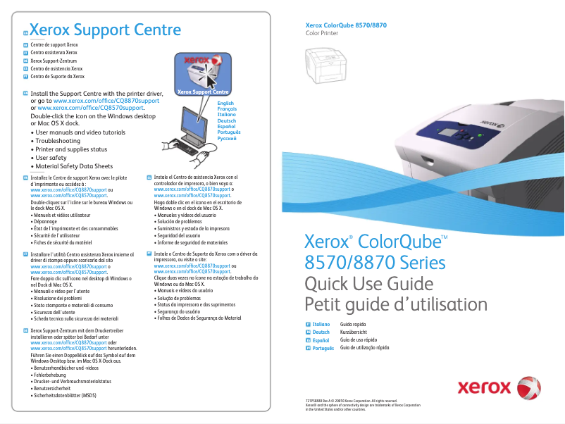 Página 1 del manual Manual de usuario Xerox ColorQube 8870