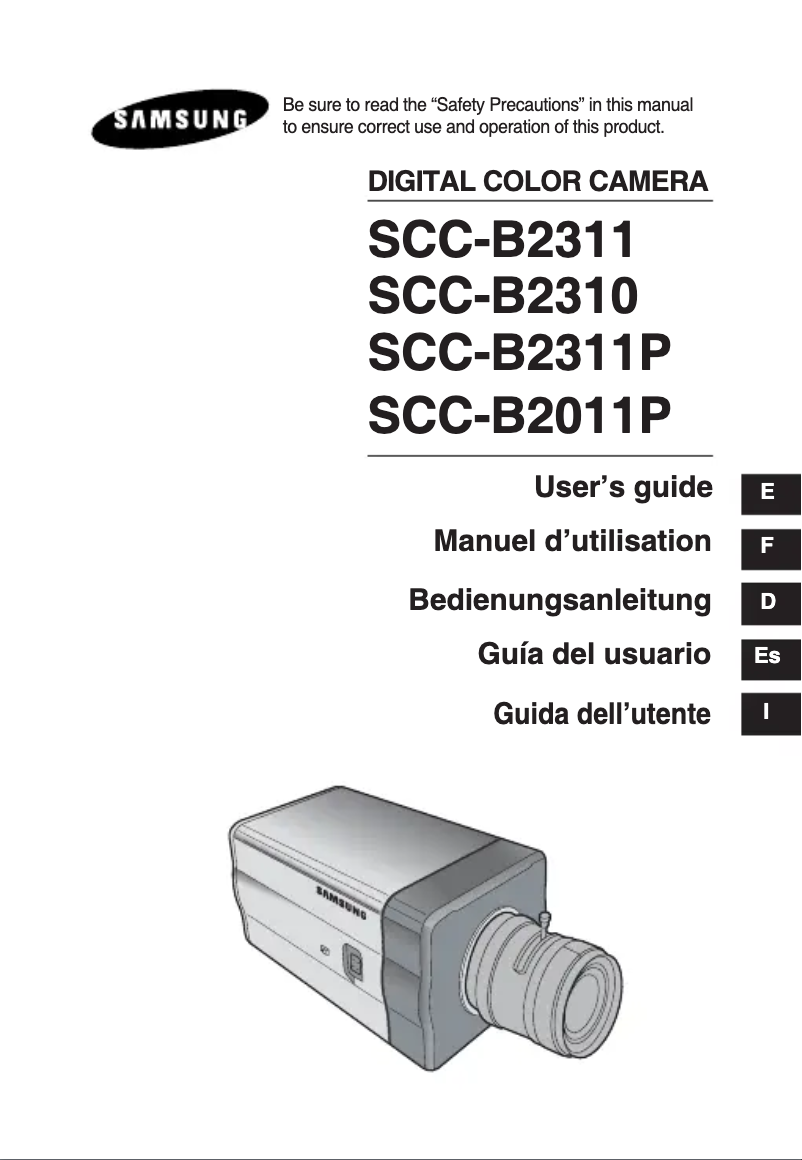Image de la première page du manuel de l'appareil SCC-B2311