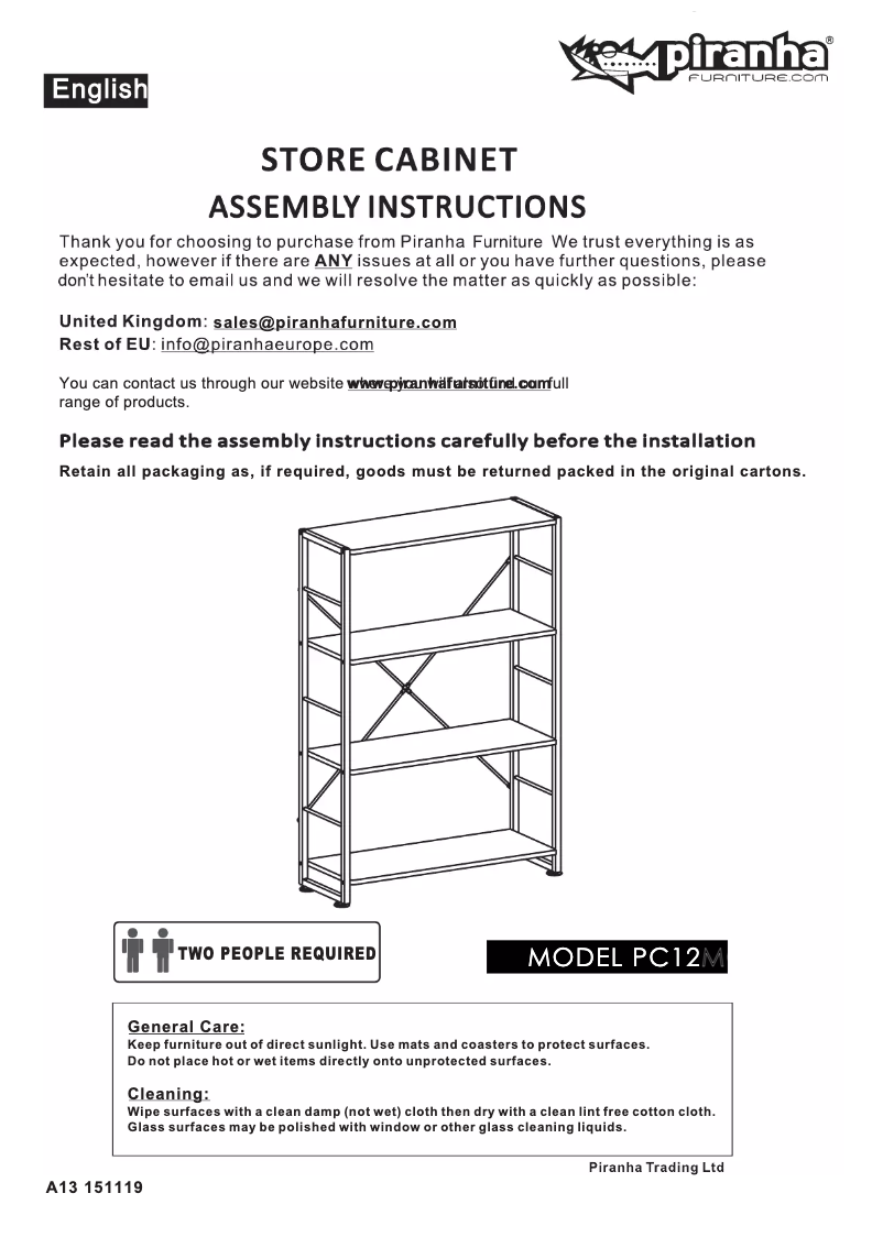 Image de la première page du manuel de l'appareil PC12