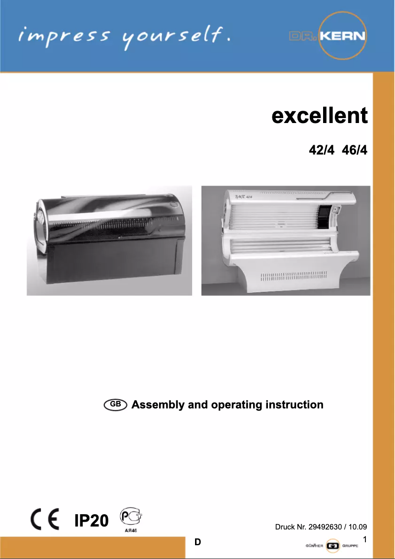 Page n°1 - Manuel utilisateur Dr. Kern Excellent 42/4