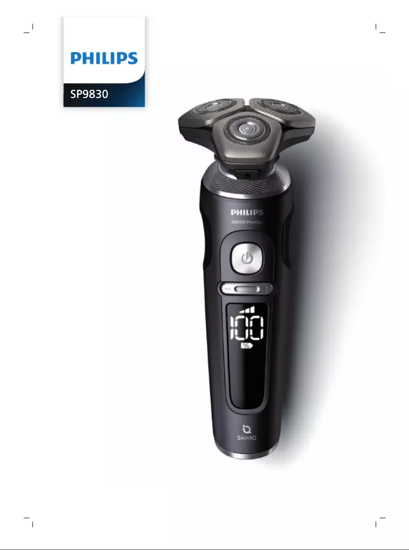 Page 1 of the manual User Manual Philips S9000 Prestige SP9830