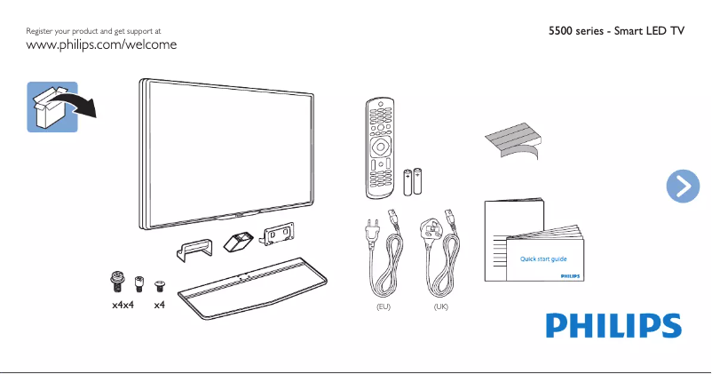 Imagen de la primera página del manual del dispositivo 32PFH5509