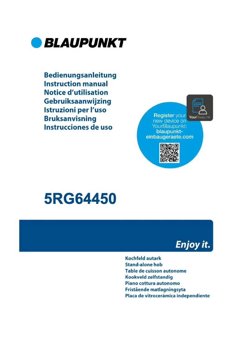 Página 1 del manual Guía de instalación Blaupunkt 5RG64450