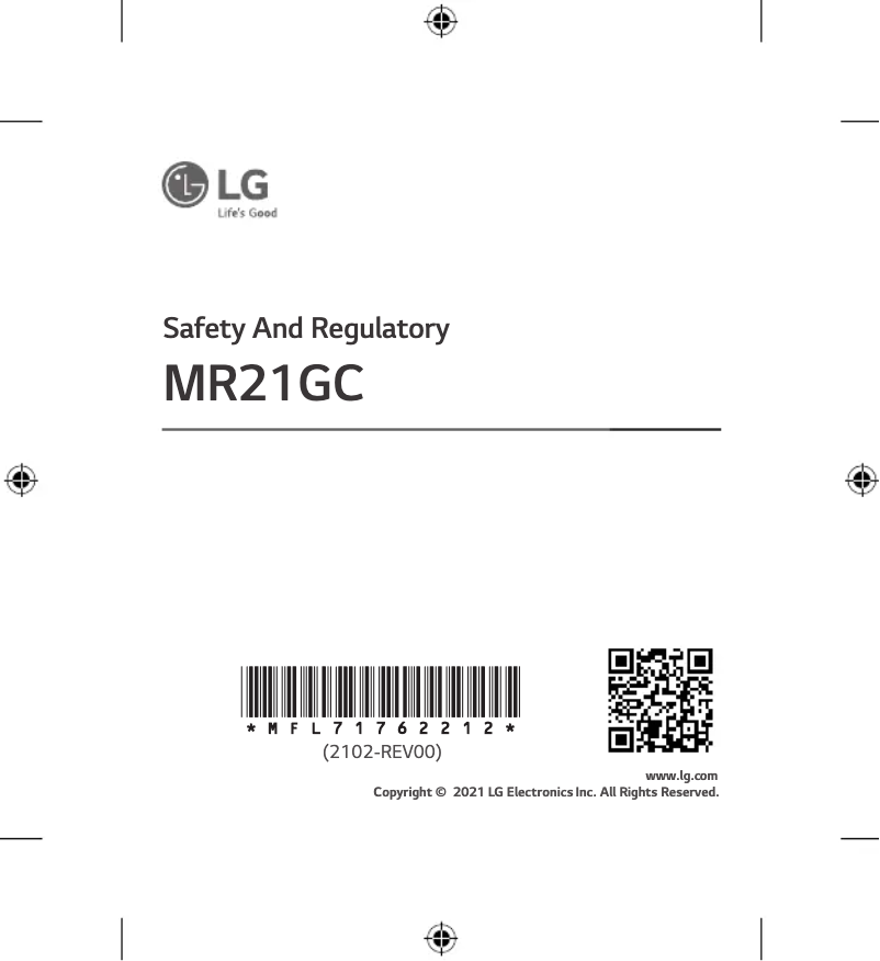 Image de la première page du manuel de l'appareil MR21GC