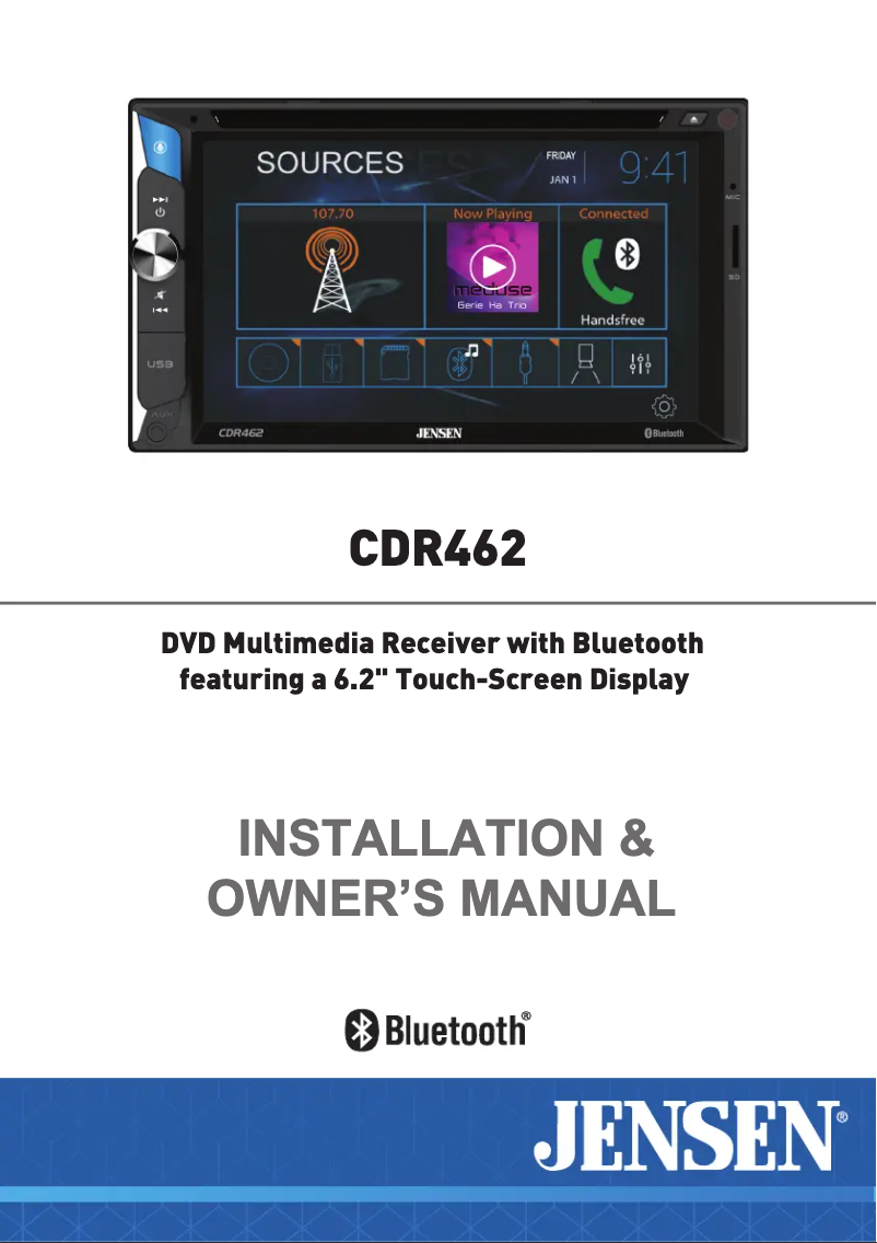 Page 1 de la notice Manuel utilisateur Jensen CDR462