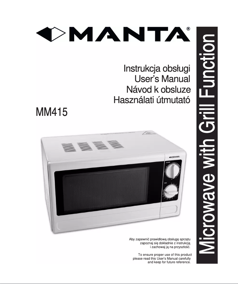 Page 1 de la notice Manuel utilisateur Manta MM415