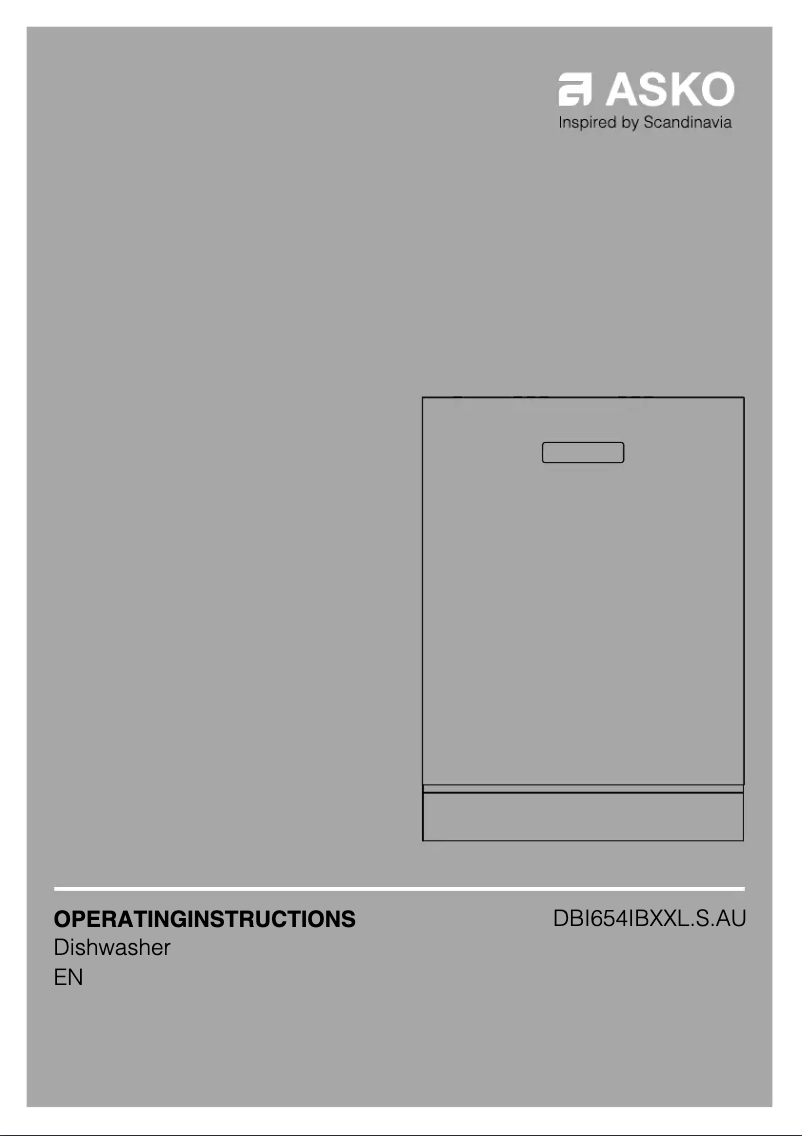 Page 1 de la notice Manuel utilisateur Asko DBI654IBXXLS