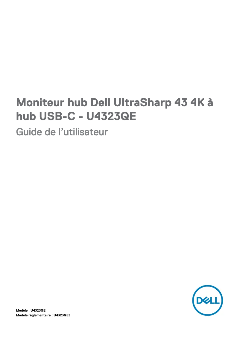 Image de la première page du manuel de l'appareil UltraSharp U4323QE