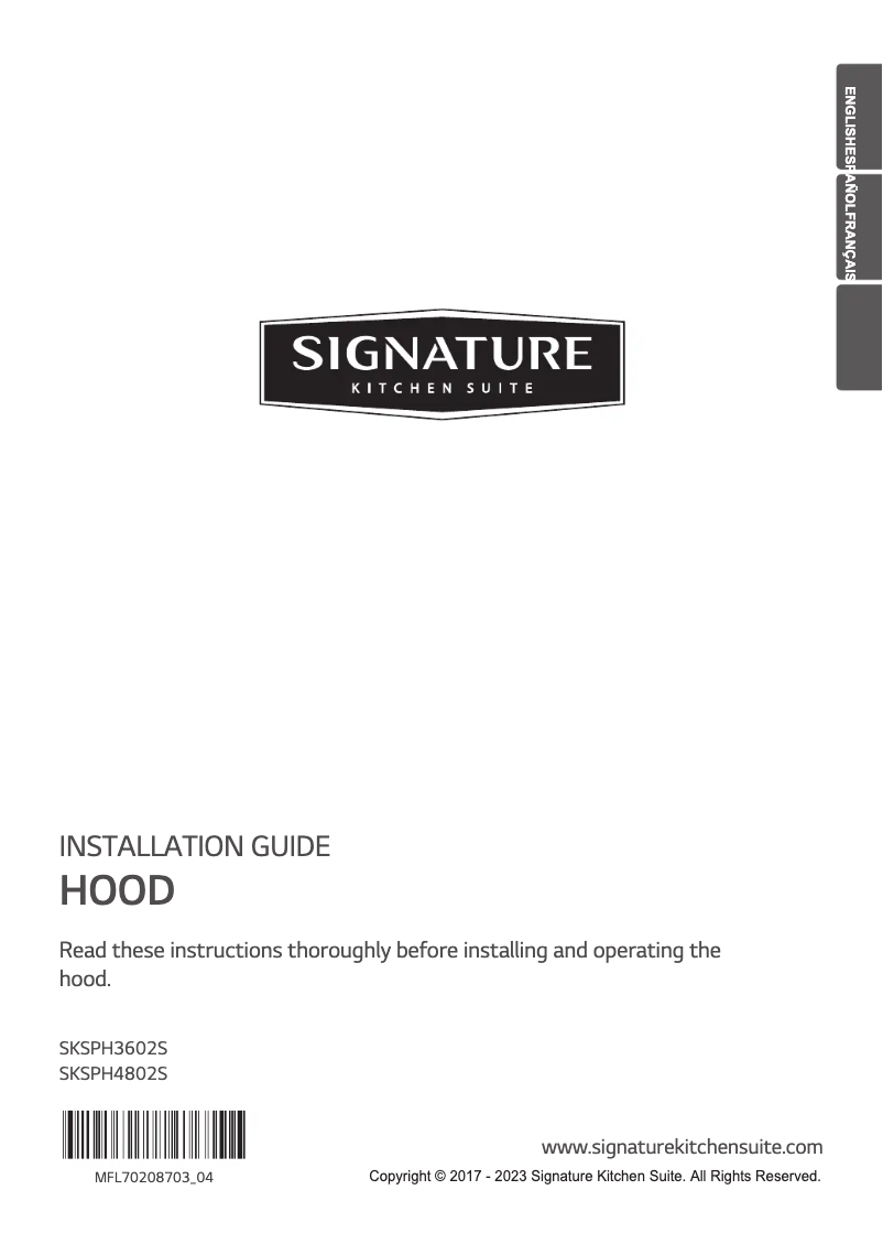 Page 1 de la notice Manuel utilisateur Signature SKSCH3601S