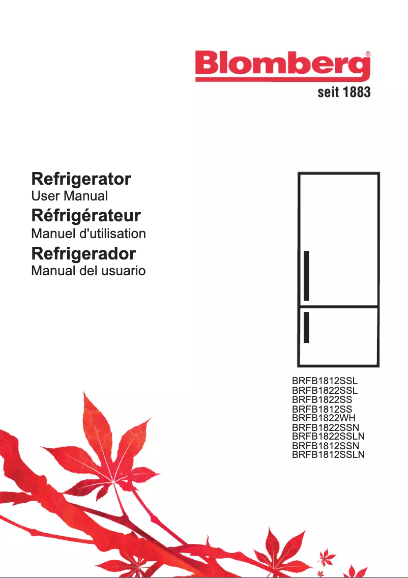 Page n°1 - Manuel utilisateur Blomberg BRFB 1822 SSLN