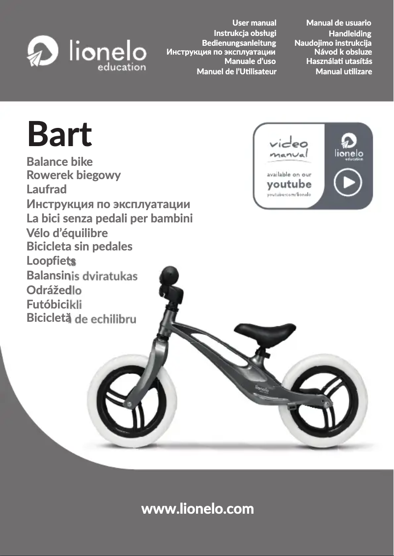 Página 1 del manual Manual de usuario Lionelo Bart