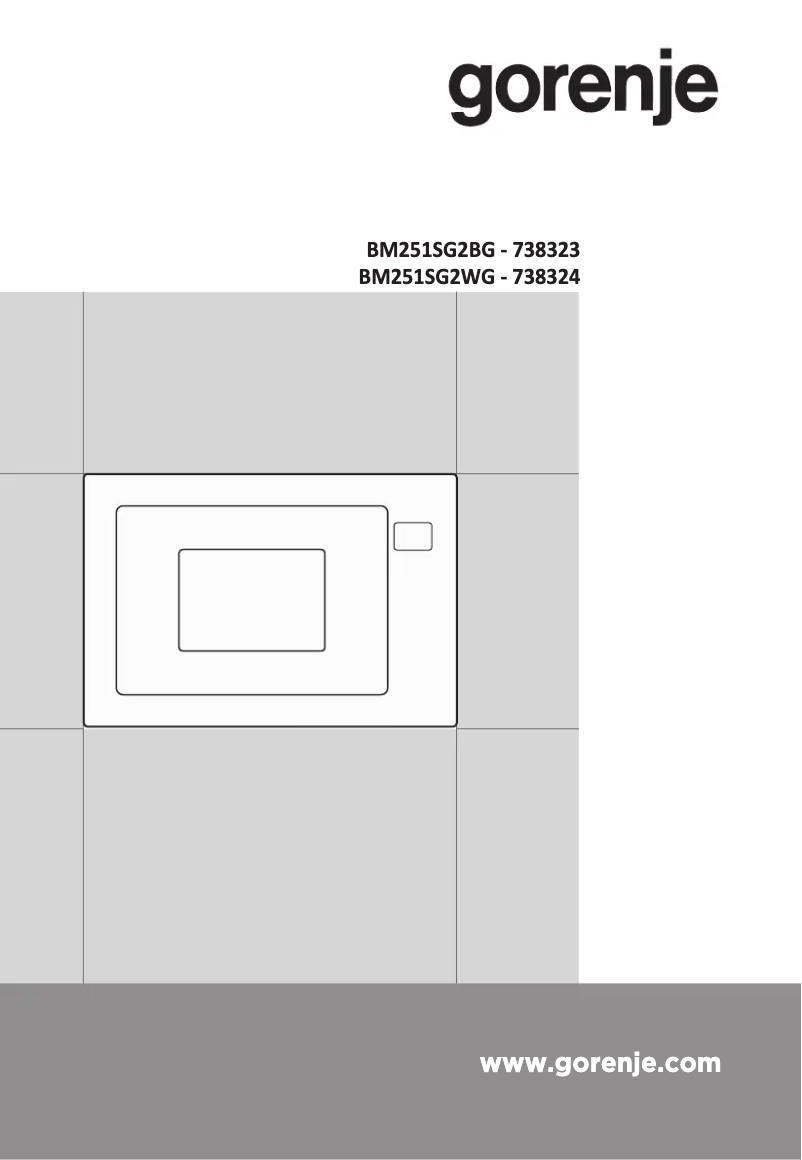 Página 1 del manual Manual de usuario Gorenje BM251SG2WG