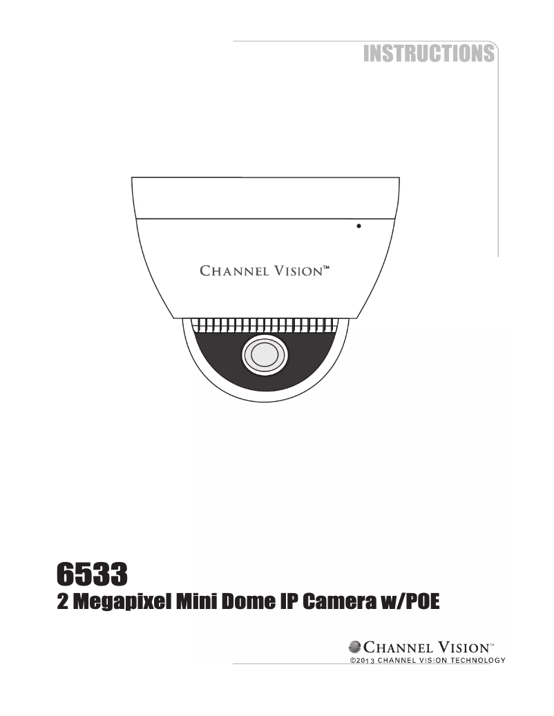 Page 1 de la notice Manuel utilisateur Channel Vision 6533