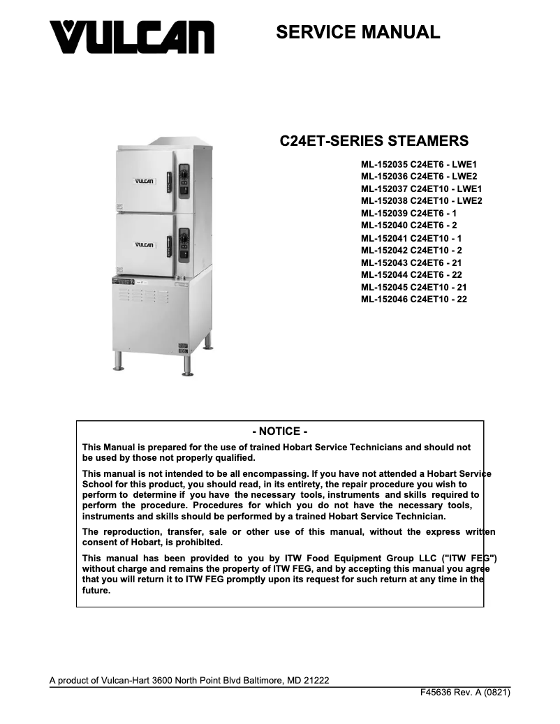 Image de la première page du manuel de l'appareil C24ET6